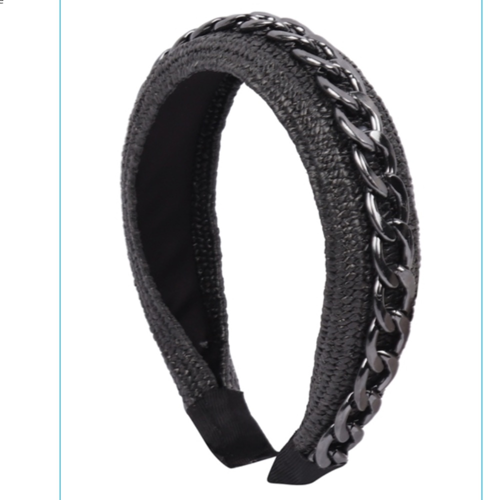 NWT Industrial Dark Chain with Black Fabric Headband!!